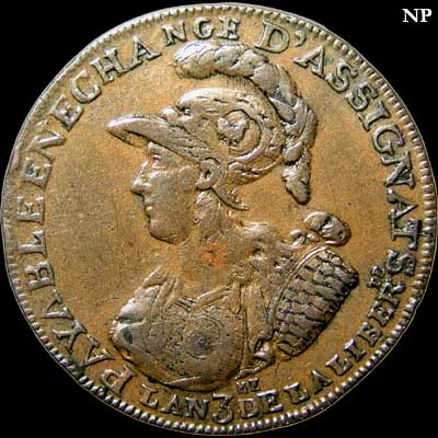 Obverse - France - 2 Sols 6 Deniers - 1791