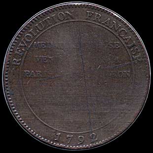 Reverse - France - Monneron Brothers token 5 sols