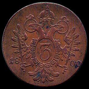 Reverse - Austria - 3 Kreutzer 1800