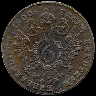 Reverse - Austria - 6 Kreutzer 1800