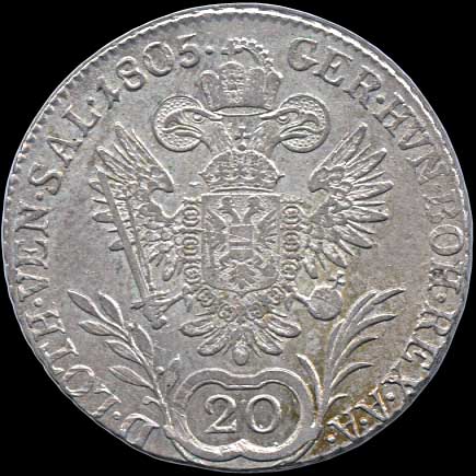 Reverse - Austria - 20 Kreuzer 1805