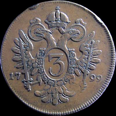 Reverse - Austria - 3 Kreutzer 1799