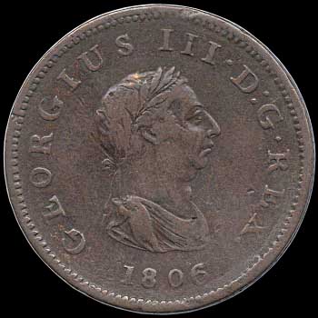 Obverse - Great Britain - 1/2 Penny - 1806