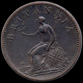 Reverse - Great Britain - 1/4 Penny - 1806