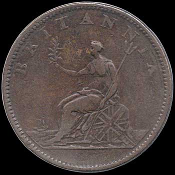 Reverse - Great Britain - 1/2 Penny - 1806