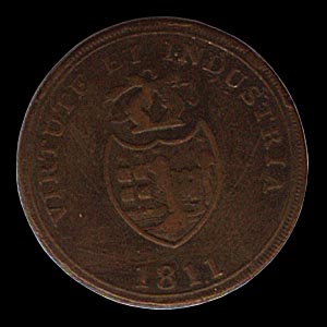 Reverse - Great Britain - 1 Penny Token - 1811
