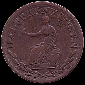 Reverse - Great Britain - 1/2 Penny - 1813