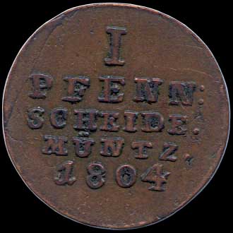 Reverse - Brunswick-Luneburg 1804 1 Pfennig