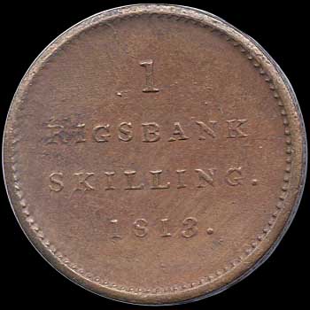 Reverse - Denmark - 6 Skilling - 1813