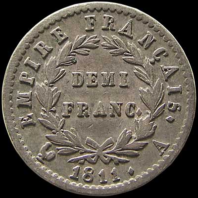 Reverse - France - 1/2 Francs - 1811
