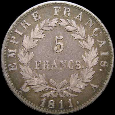 Reverse - France - 5 Francs 1811