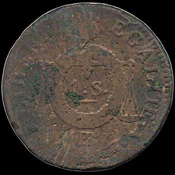 Reverse - France - 1 Sols - 1793