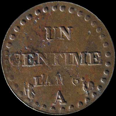 Reverse - France - 1 Centime - 1798