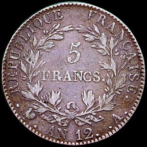 Reverse - France - 5 Francs - 1804