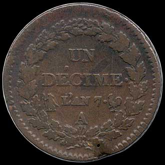 Reverse - France - 1 Decime - 1799