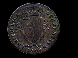 Obverse - Genoan Republic - 2 Soldi - 1814