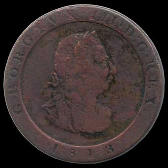 Obverse - Isle of Man - 1/2 Penny - 1813