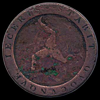 Reverse - Isle of Man - 1/2 Penny - 1813