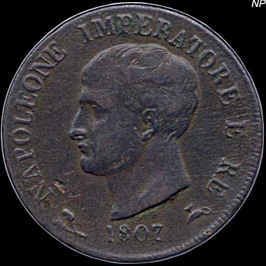 Obverse - Kingdom of Napoleon - 1 Soldo (1807)