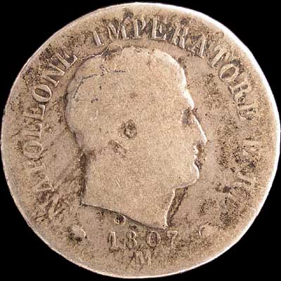 Obverse - Kingdom of Napoleon - 2 Lire (1807)