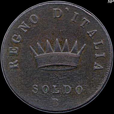 Reverse - Kingdom of Napoleon - 1 Soldo (1807)