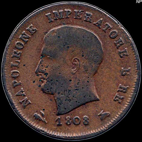 Obverse - Kingdom of Napoleon - 3 Centesimi (1808)