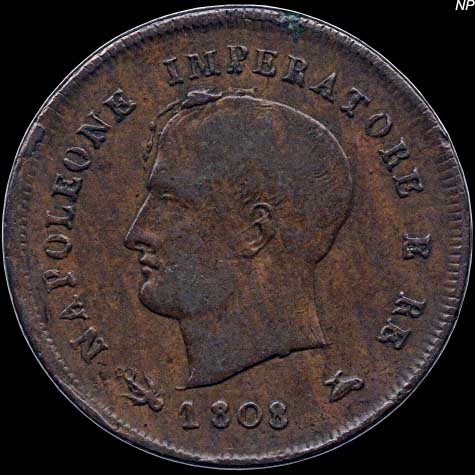 Obverse - Kingdom of Napoleon - 3 Centesimi (1808)