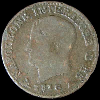 Obverse - Kingdom of Napoleon - 1 Centesimo (1810)