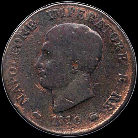 Reverse - Kingdom of Napoleon - 1 Soldo (1810)