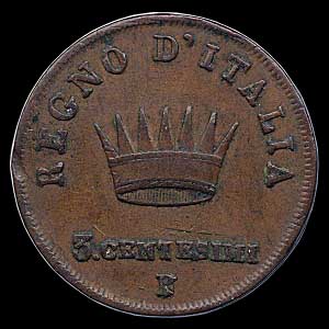 Reverse - Kingdom of Napoleon - 3 Centesimi (1810)