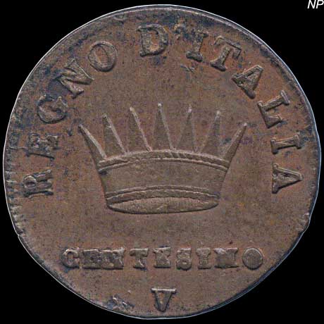 Reverse - Kingdom of Napoleon - 1 Centesimo (1810)