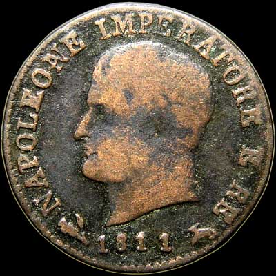 Obverse - Kingdom of Napoleon - 1 Centesimo (1811)