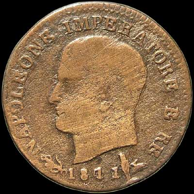 Obverse - Kingdom of Napoleon - 1 Centesimo (1811)