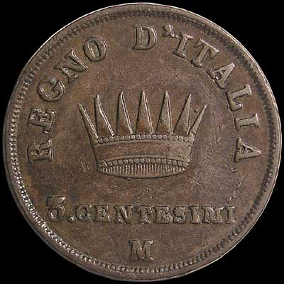 Reverse - Kingdom of Napoleon - 3 Centesimi (1811)
