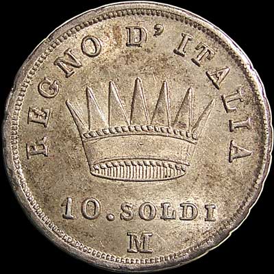 Reverse - Kingdom of Napoleon - 10 Soldi - 1811