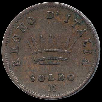 Reverse - Kingdom of Napoleon - 1 Soldo (1812)