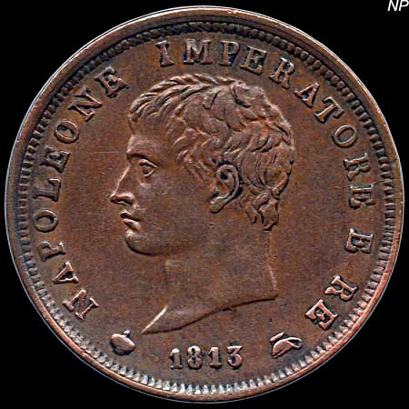 Obverse - Kingdom of Napoleon - 1 Soldo (1813)