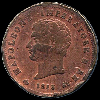 Obverse - Kingdom of Napoleon - 1 Soldo (1813)
