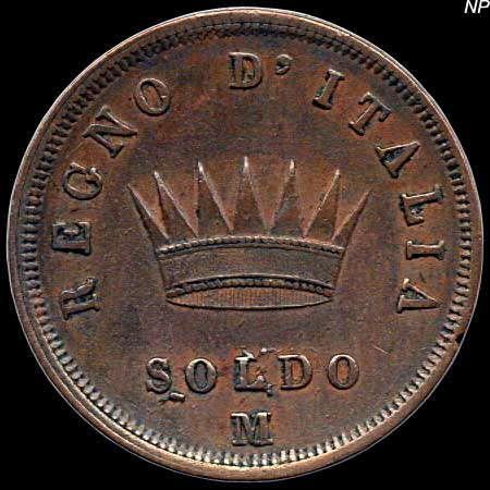 Reverse - Kingdom of Napoleon - 1 Soldo (1810)