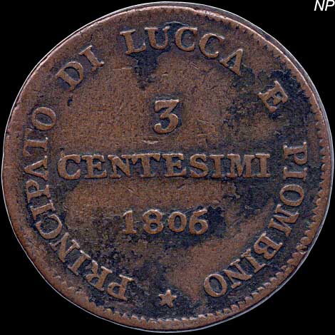 3 Centesimi - Reverse 1806