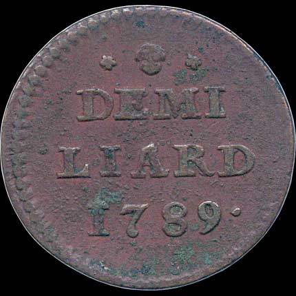 Reverse - Luxemburg - Demi Liard - 1789