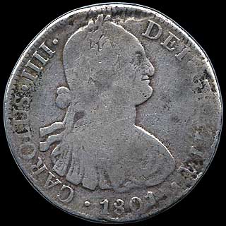 Obverse - Mexico - 8 Reales 1801