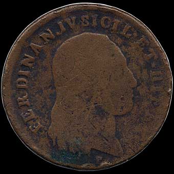 Obverse - Two Sicilies - 6 Tornesi - 1800