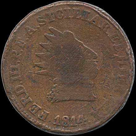 Obverse - Two Sicilies - 10 Grani - 1814