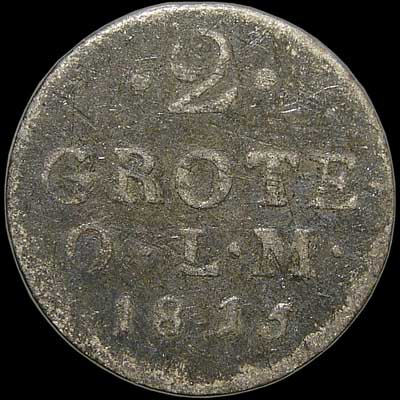 Reverse - Oldenburg - 1815 - 2 grote