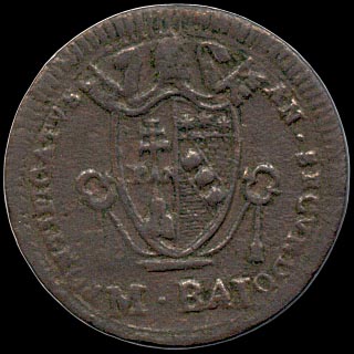 Obverse - Papal States 1/2 Baiocco - 1802