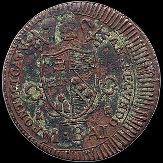 Obverse - Papal States 1/2 Baiocco - 1802