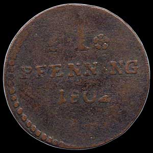 Reverse - Rostock - 1 Pfenning - 1802