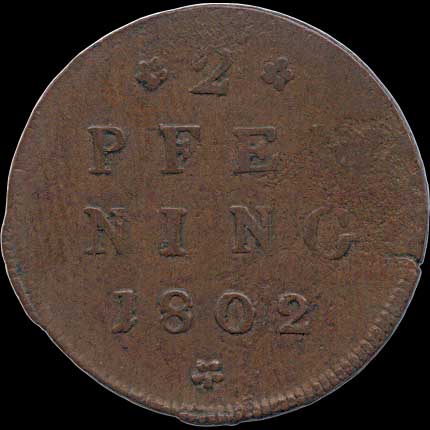 Reverse - Salzburg - 2 Pfenning - 1802