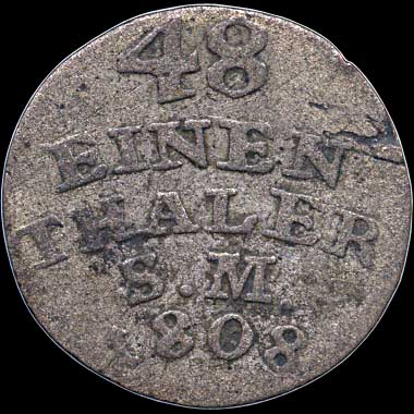 Reverse - Saxe - Weimar - Eisenach - 1808
